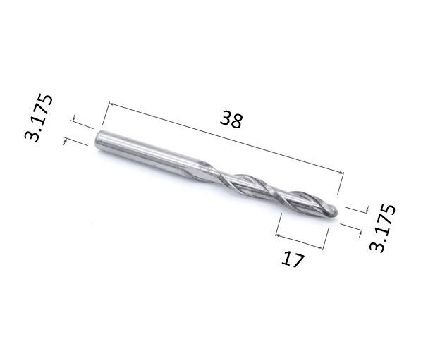 ФрезаDJTOLN2QX3.17спиральнаядвухзаходнаясферическая(подереву,композиту(АКП),пластику)