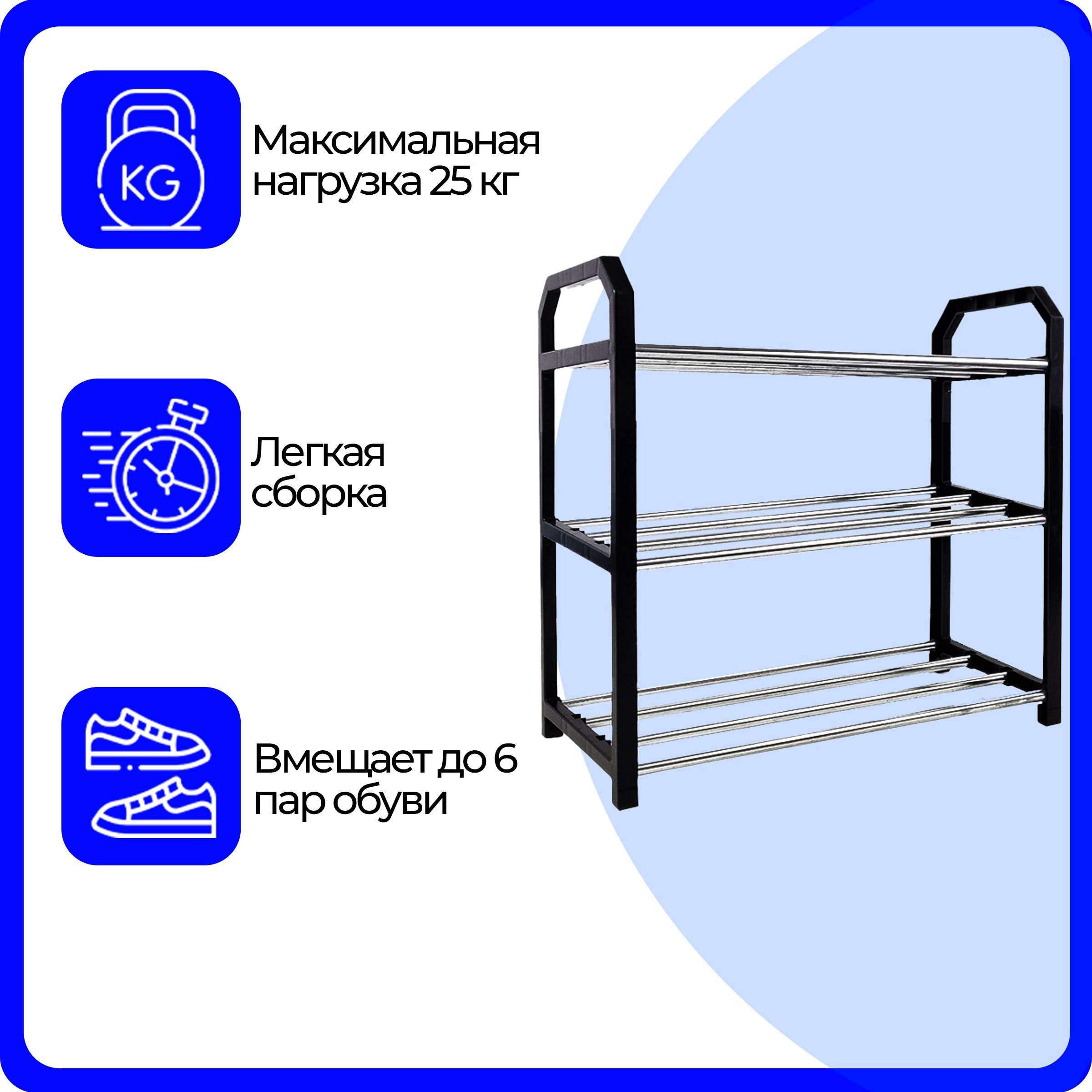 Обувница URM Metal shoe box from D00649, Нержавеющая сталь, Пластик,  65x19x43 см - купить по выгодной цене в интернет-магазине OZON (684654559)