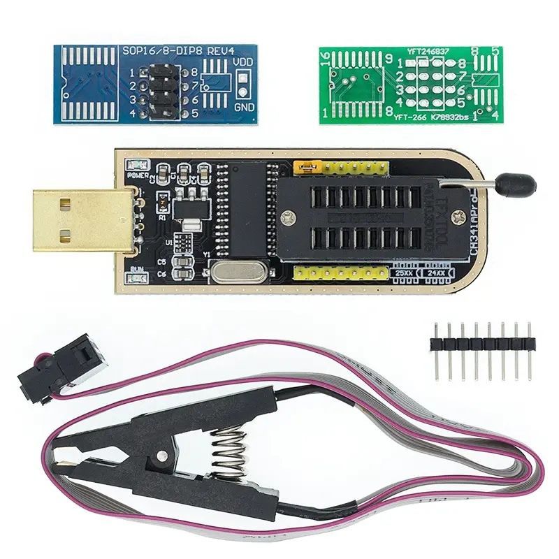 Комплект программатора EEPROM, Тестовый зажим SOP8 SOIC8 + USB-программатора CH3
