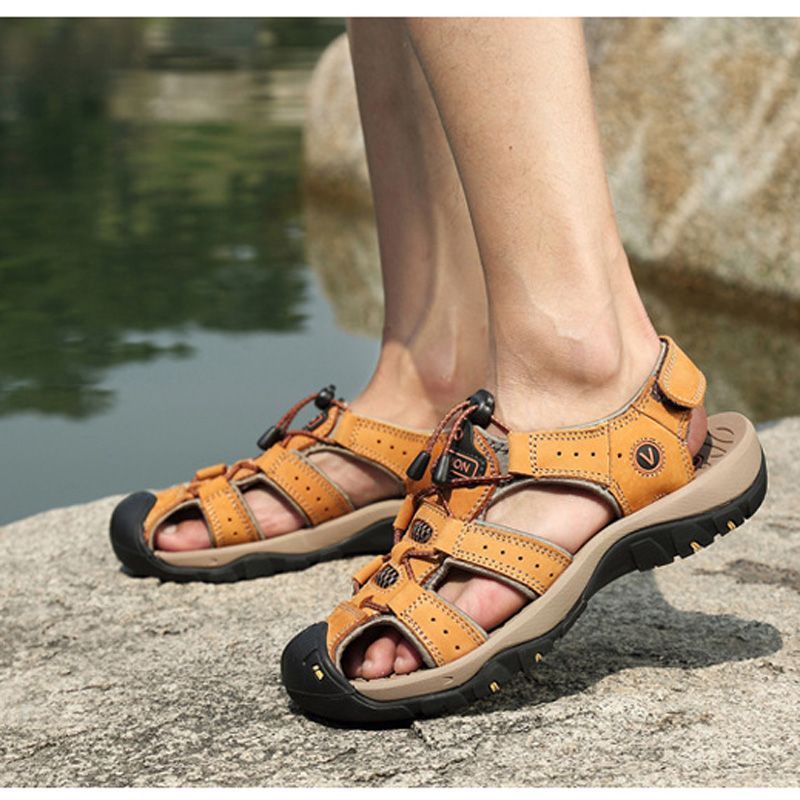 Босоножки для пеших прогулок. Римские сандалии мужские. Модные сандалии рыбака.