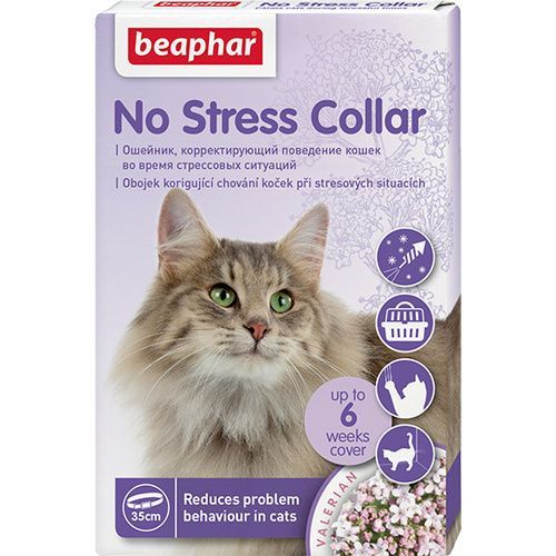 No Stress Collar ОШЕЙНИК успокаивающий для КОШЕК 35см Beaphar на 6 недель