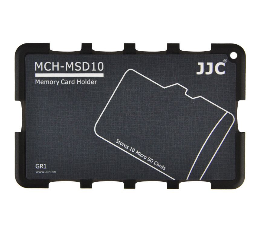 Gr cards. Чехол JJC Memory Card Case для карт памяти. Strobo* JJC MCH-msd10 gr - компактный кейс для MICROSD. Картридж для карты памяти. Держатель SD карты.