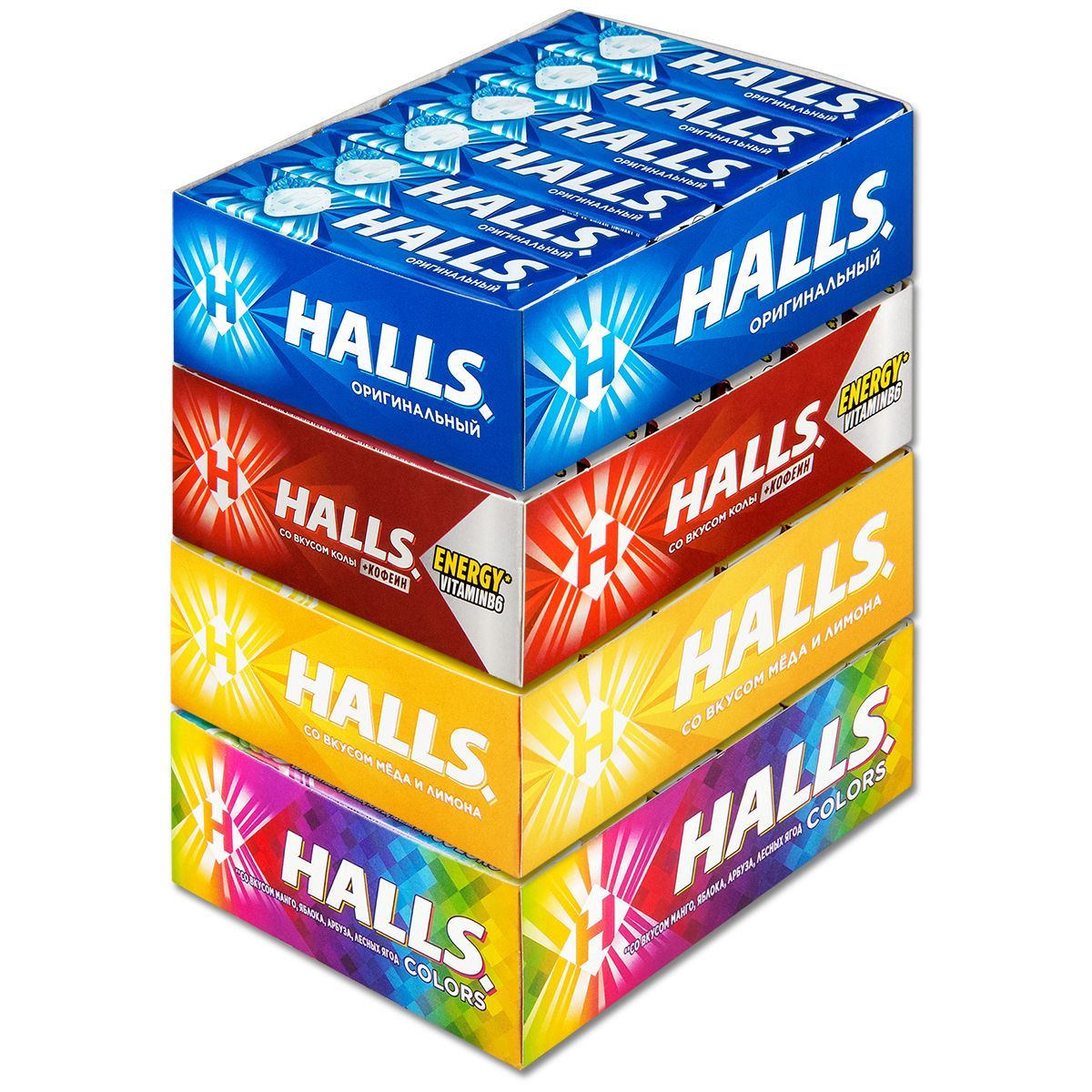 Леденцы Halls гранат и ягоды асаи 12 шт