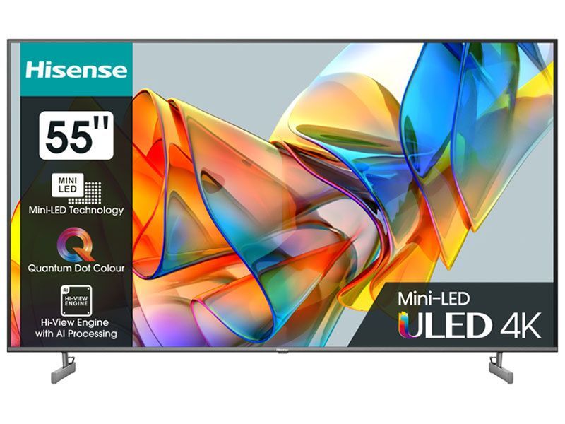 HisenseТелевизор55U6KQ55"4KUHD,черный,серый