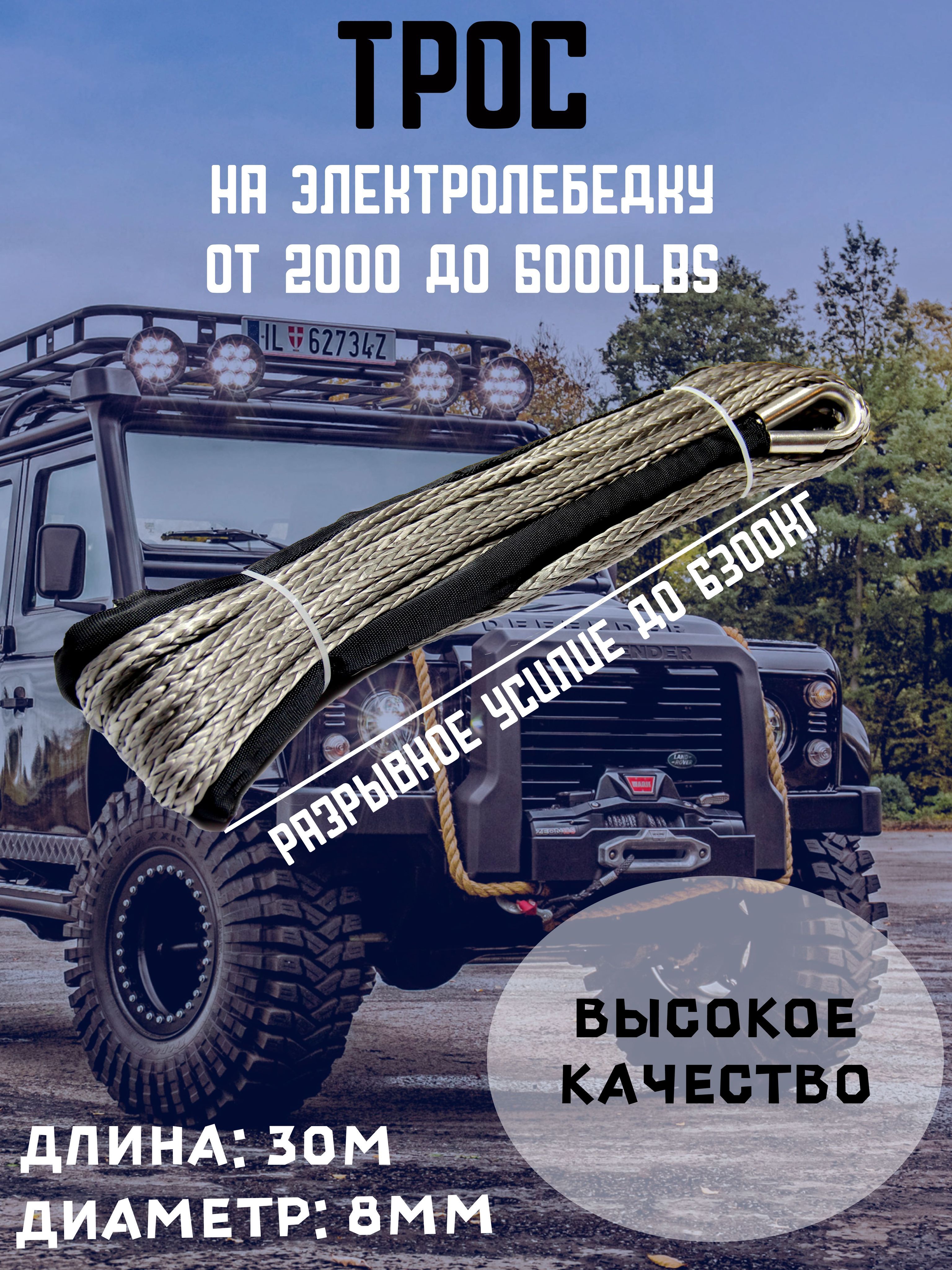 Трос Для Лебедки Кевларовый – купить в интернет-магазине OZON по низкой ...