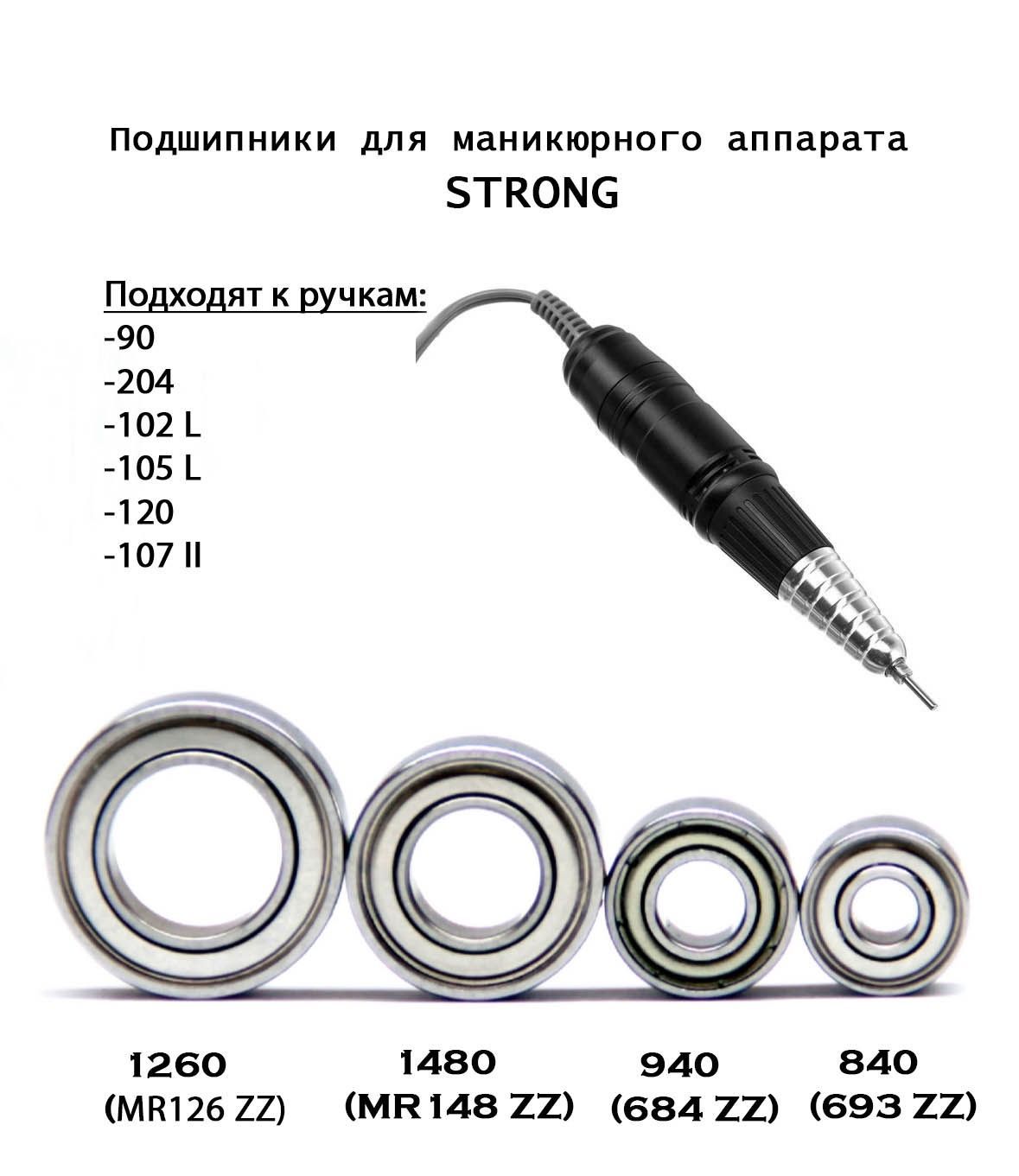 Подшипникидлямикромотора(ручки)STRONG(MR148/MR126/693/684)