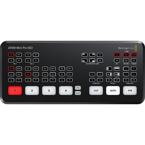 ВидеомикшерBlackmagicDesignATEMMiniProISOHDMILiveStreamSwitcher