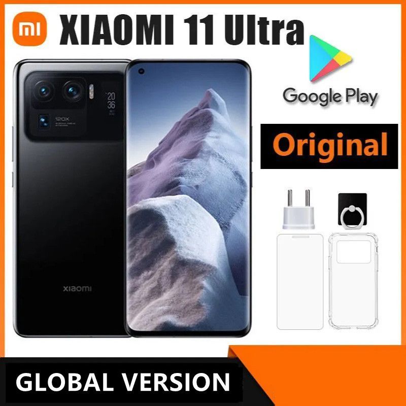 XiaomiСмартфонxiaomimi11Ultra5GГлобальнаяпрошивкаGlobal8/256ГБ,черный