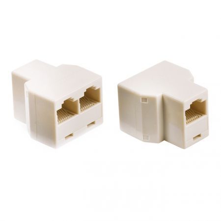 ПереходникразветвительLANY/TтипаRexant03-0103RJ458P8Cрозеткагнездона2xRJ-45,cплиттердвойник,US-09A/06-0112-B