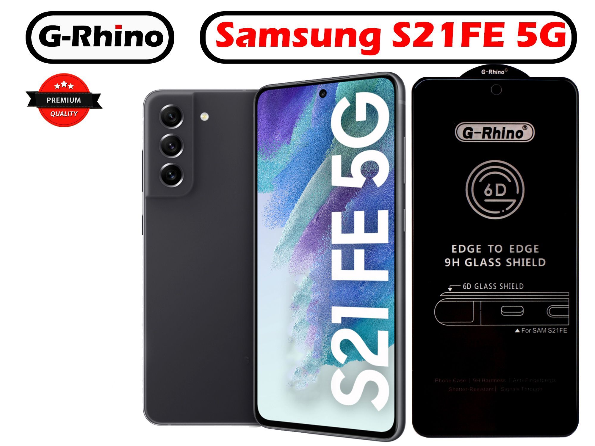 Защитное стекло G-Rhino для Samsung S21FE бронестекло с полной  проклейкой,олеофобное покрытие. - купить с доставкой по выгодным ценам в  интернет-магазине OZON (594357809)