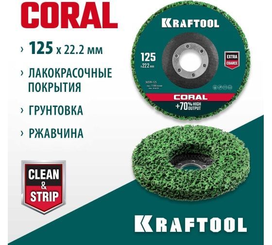 Kraftool Круг шлифовальный 125 x 22.23