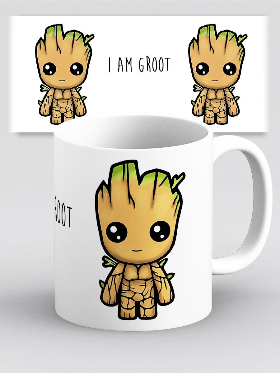 Кружка <b>Грут</b> <b>Groot</b> фигурка Стражи галактики Марвел Marvel. 