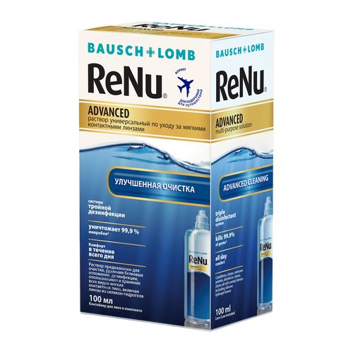 Раствор для контактных линз Bausch & Lomb Renu Advanced, 100 мл.