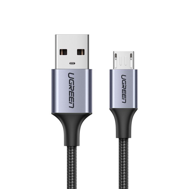 Ugreen Кабель питания micro-USB 2.0 Type-A/USB 2.0 Type-A, 1 м, черный