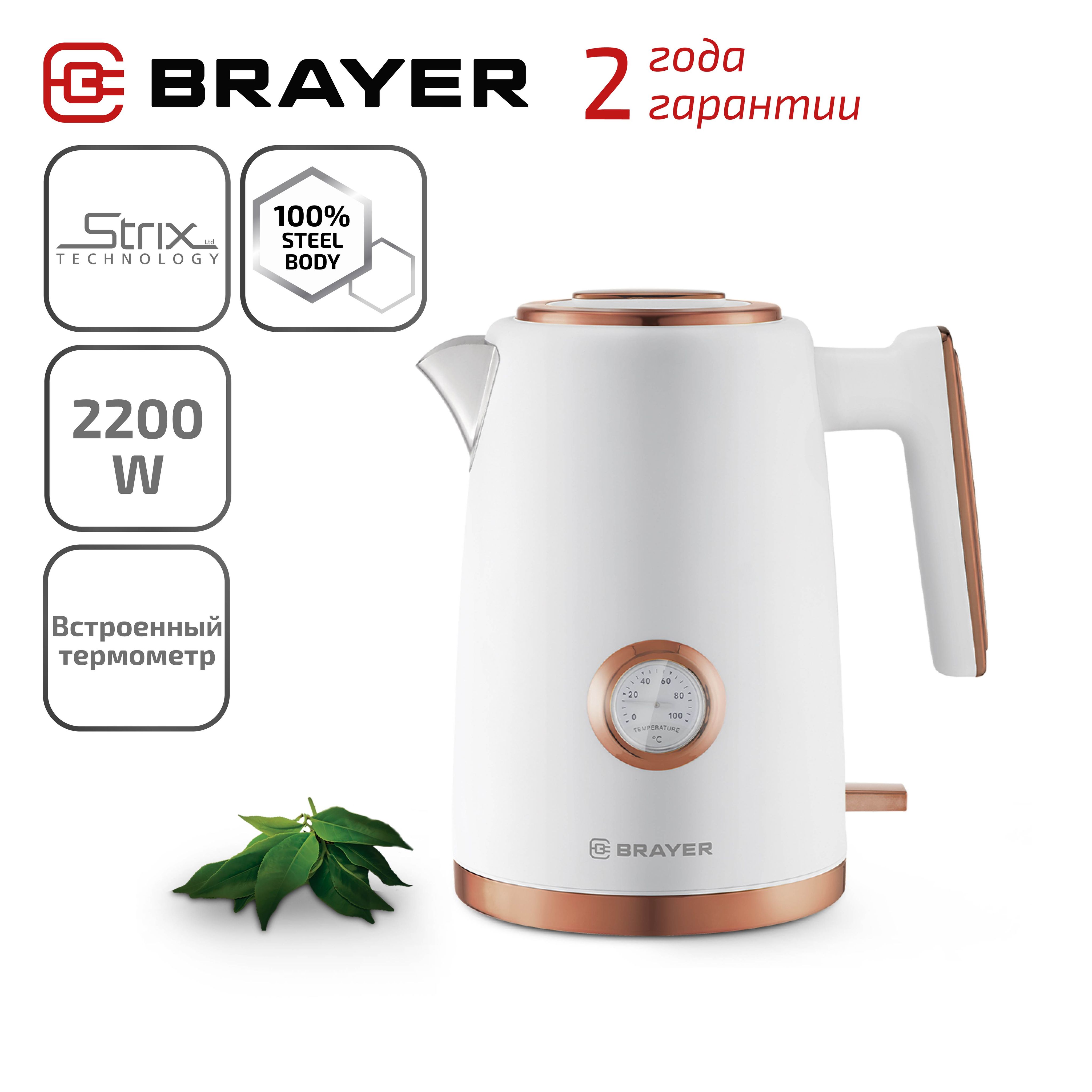 Электрический чайник BRAYER BR1055 купить на OZON по низкой цене (1737320982)