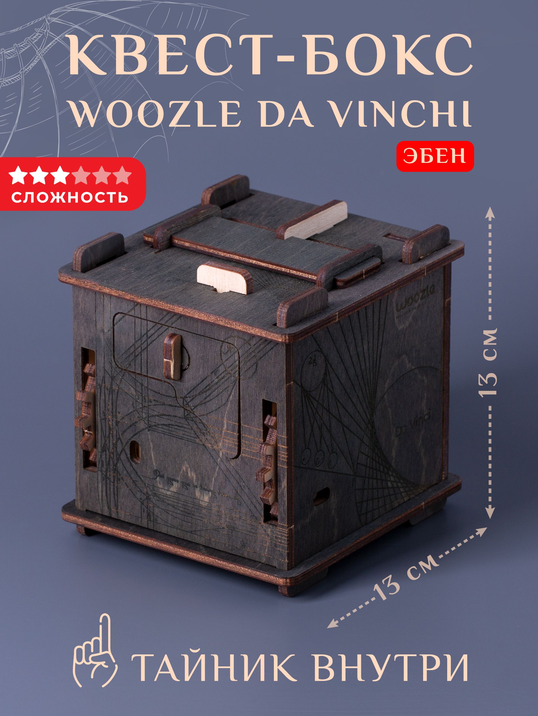 Квест-куб головоломка Woozle Da Vinchi (Эбен)