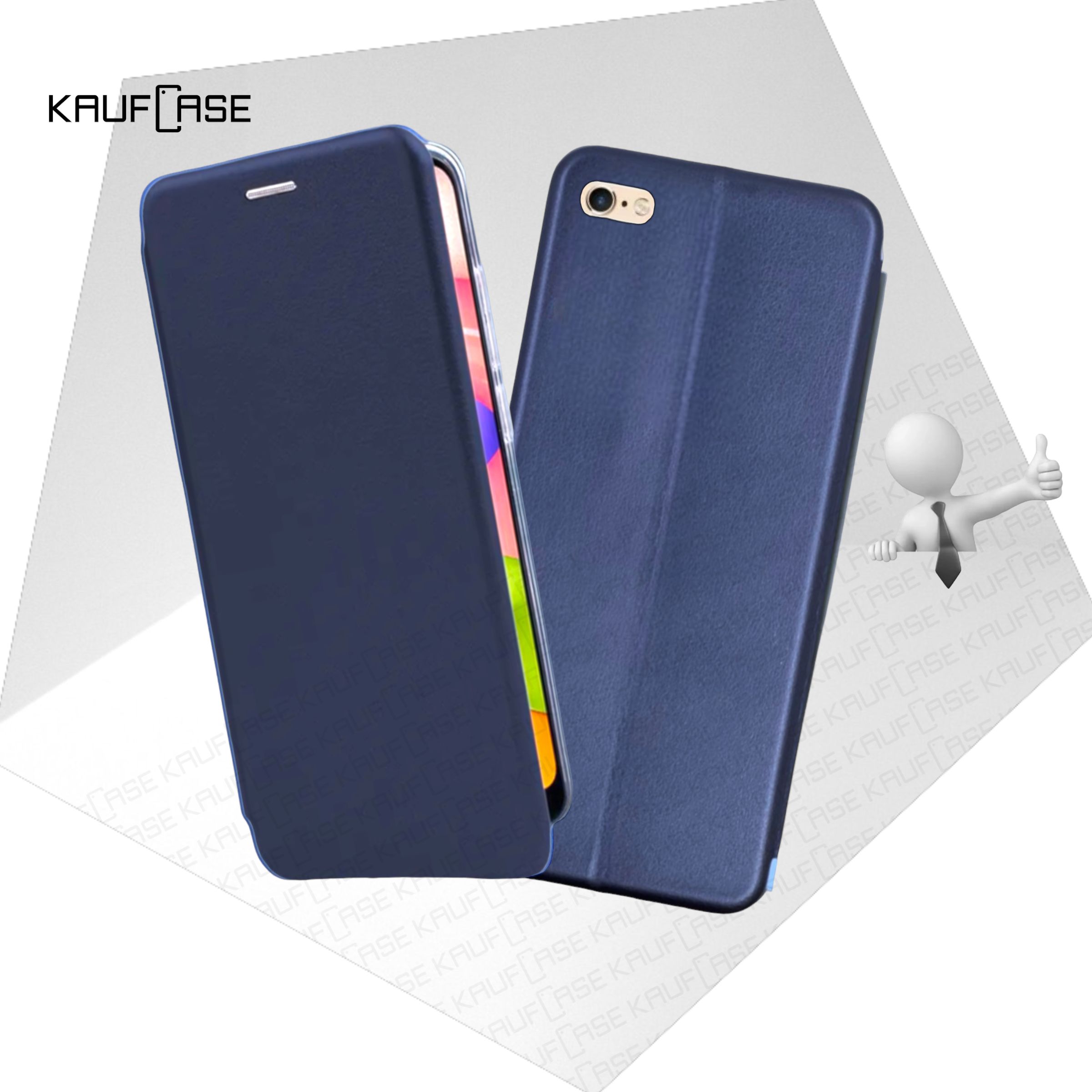 Чехол книжка KaufCase для телефона Apple iPhone 6 /6S (4.7"), темно-синий. Трансфомер