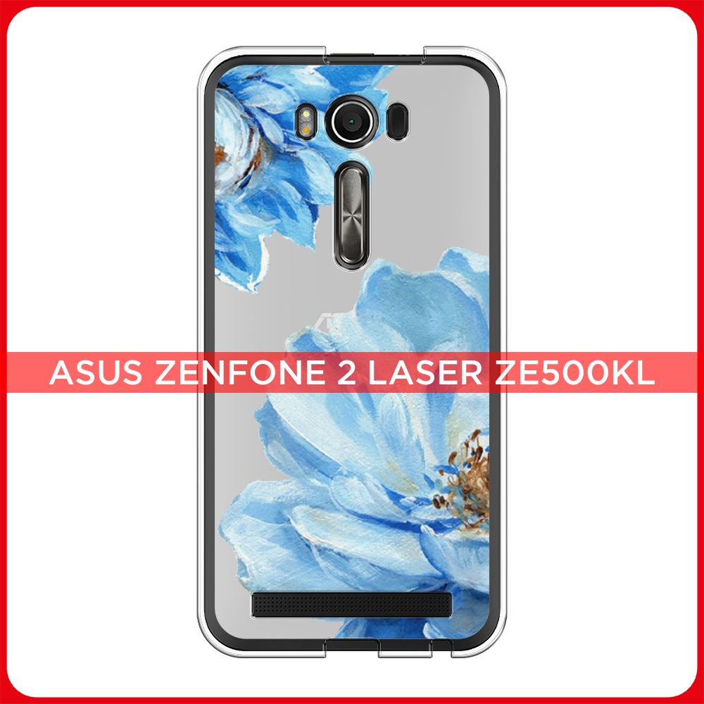 Силиконовый чехол на Asus Zenfone 2 Laser ZE500KL / Асус ZE500KL  Нежно-голубые клематисы, матовый - купить с доставкой по выгодным ценам в  интернет-магазине OZON (181260399)