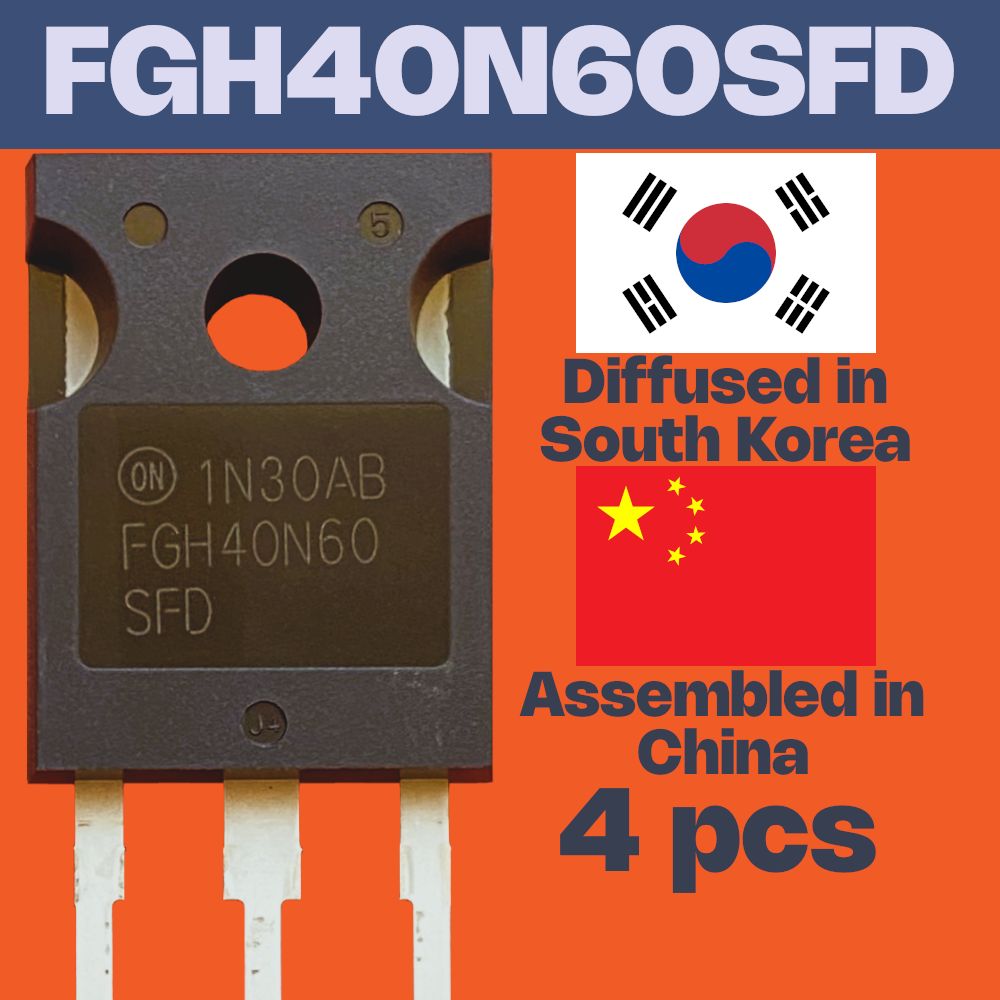 FGH40N60SFD,IGBTтранзистор,пр-воЮжнаяКорея-Китай,ONSemiconductor,4штвупаковке