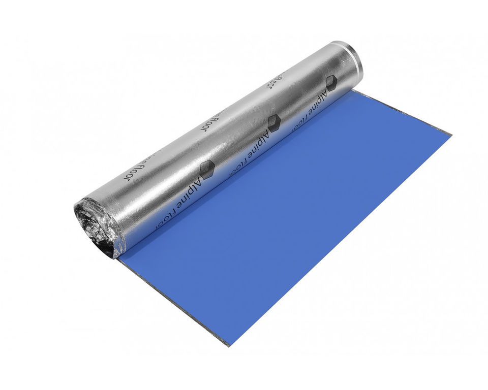 Подложка под кварцвинил SPC ламината (плитки) Alpine Floor silver foil BLUE EVA 1.5мм, 10 кв.м., для ИК теплого пола