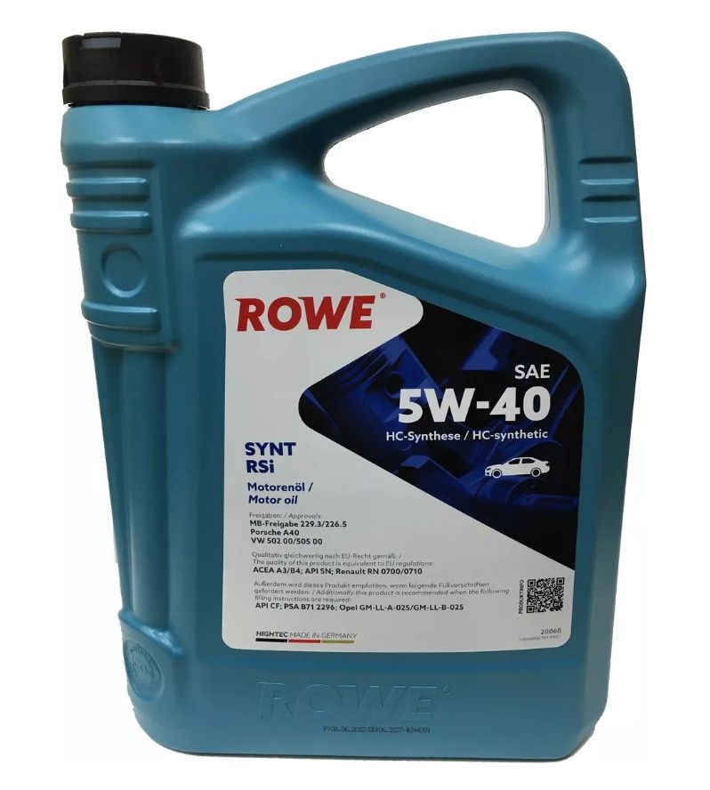 Масло rowe synt rsi. Hightec synt rsi sae 5w 40 20068. Hightec synt rsi sae 5w 40 20068. Rowe 5w40 hc-synthese. Rowe 5w40 hc-synthese.
