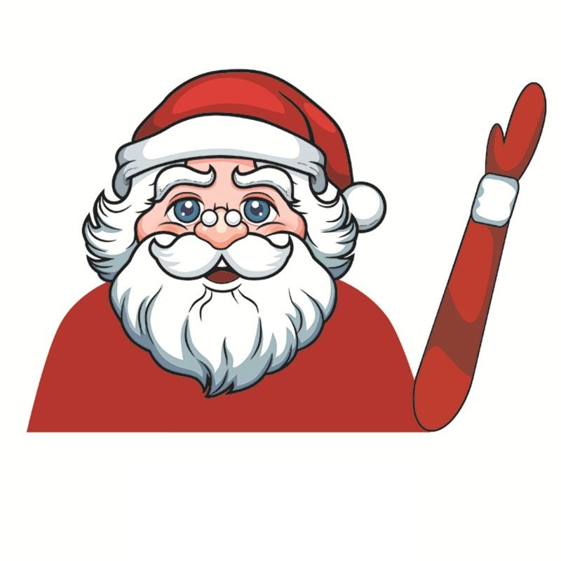 Наклейка Санта на авто. Santa Claus Stickers.