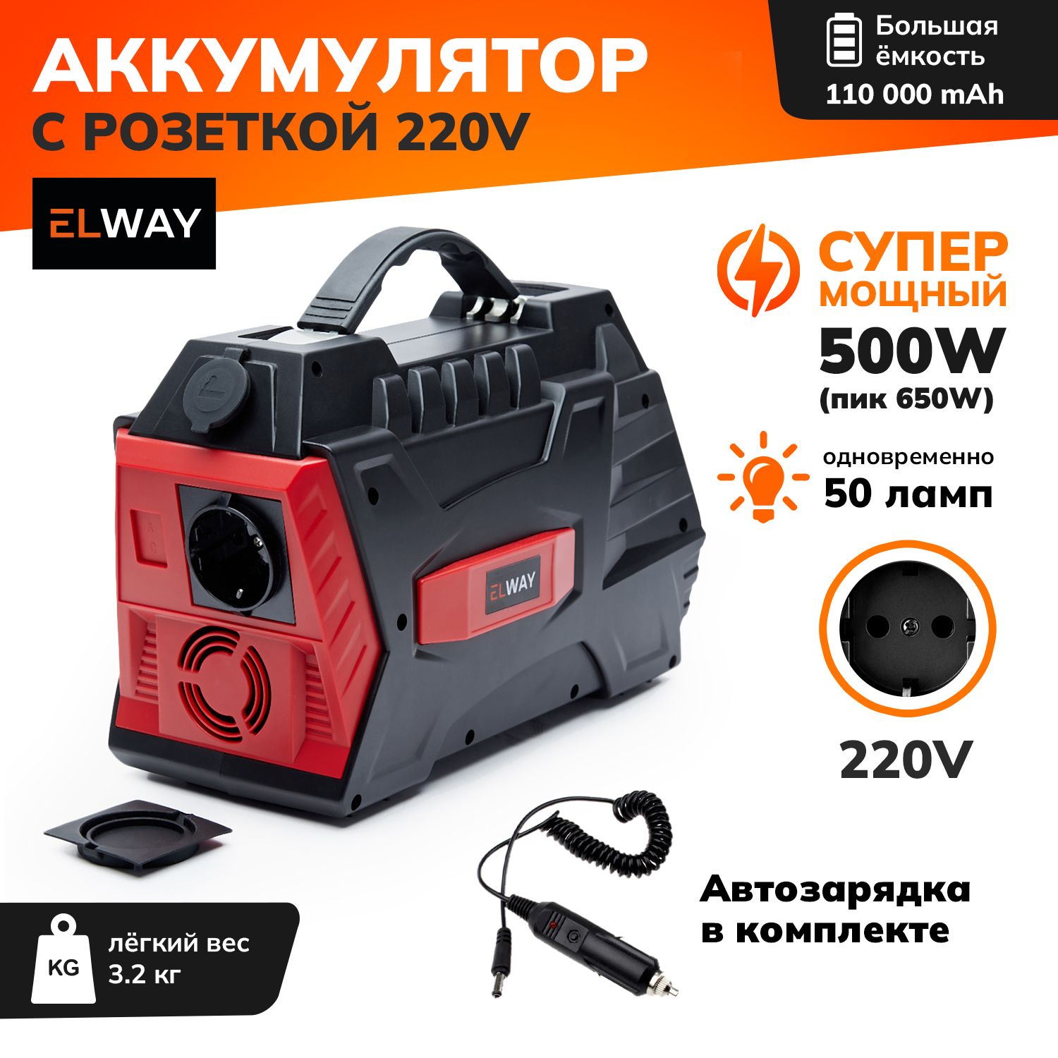 Внешний аккумулятор (Power Bank) Elway E05/5_С - купить по выгодным ценам в  интернет-магазине OZON (953380884)