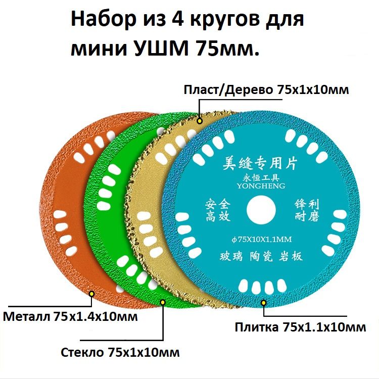 Купить Диски Для Мини Болгарки 75х10