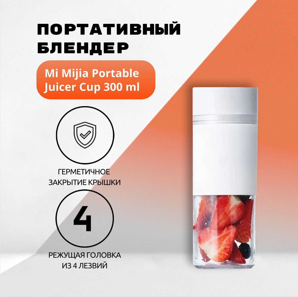 Портативный блендер Mi Mijia Portable Juicer Cup 300ml (MJZZB01PL)