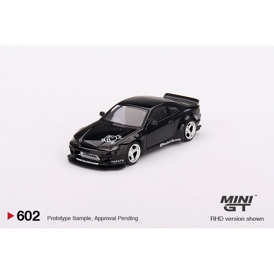 Модель коллекционная Mini GT 1:64 Nissan Silvia S15 Rocket Bunny Black