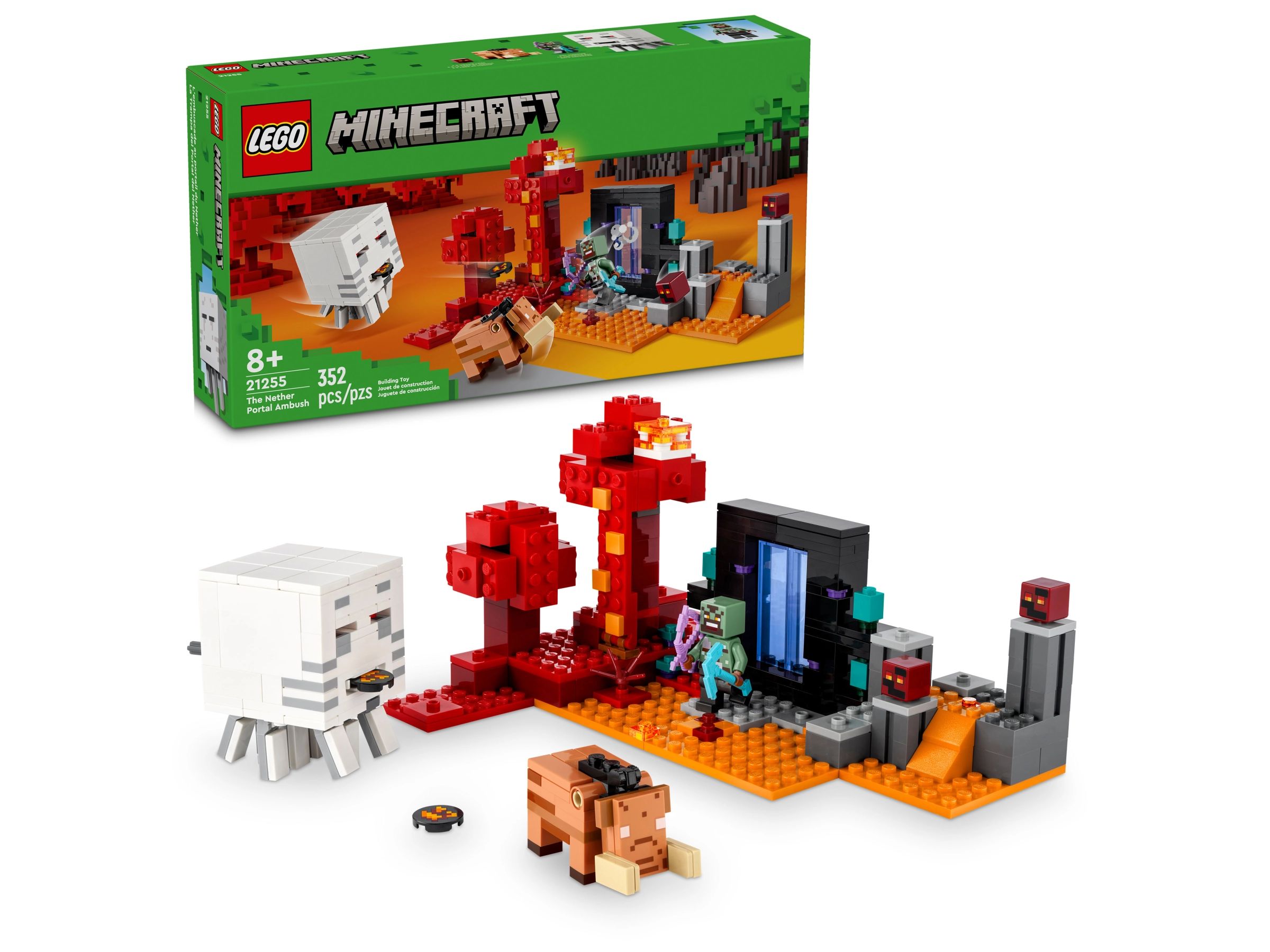 Лего Minecraft серия, LEGO Конструктор, лего 21255 Засада на портале  Преисподней, Новейший конструктор lego для мальчиков и девочек - купить с  доставкой по выгодным ценам в интернет-магазине OZON (1376613101)