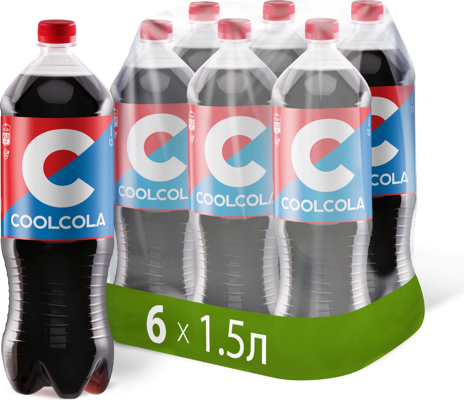 Газированный напиток Cool Cola, 6 шт х 1,5 л