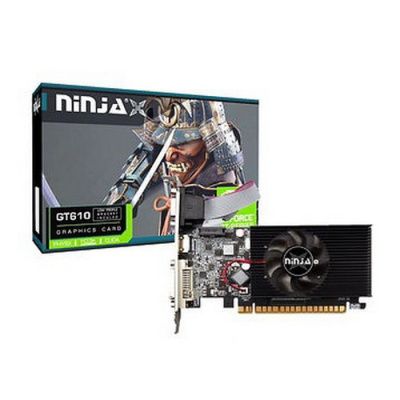 NinjaВидеокартаGeForceGT610(Sinotex)NVIDIAGT6101GB64-BitDDR3DVIHDMICRT1FANRTL(NF61NP013F)1ГБ(NF61NP013F)