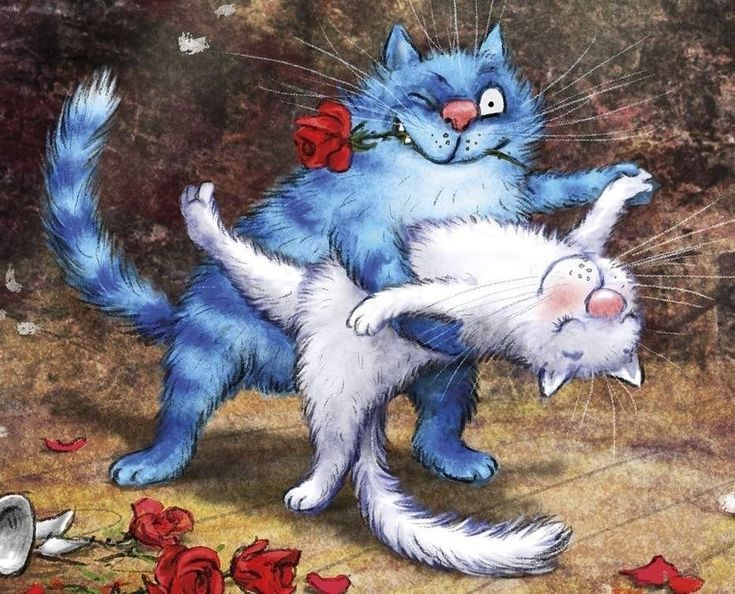 Синие коты картинки