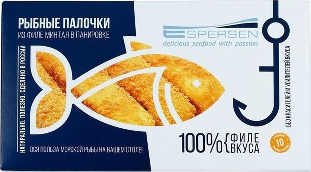 Рыбные палочки Espersen из филе минтая, в панировке, 250 г - купить с ...