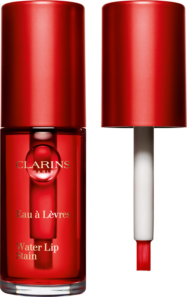 clarins paris water lip stain 03 red