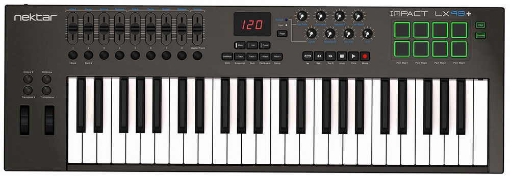 nektar impact lx 49 midi keyboard