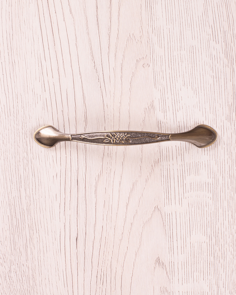 Комплект из 2 штук, Ручка мебельная скоба "Bergamo" 128 мм, старая бронза. Набор для кухонного гарнитура, #1