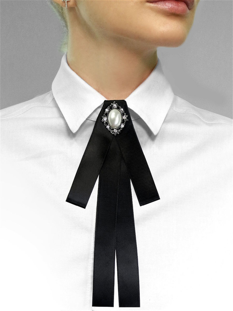 Женский черный галстук