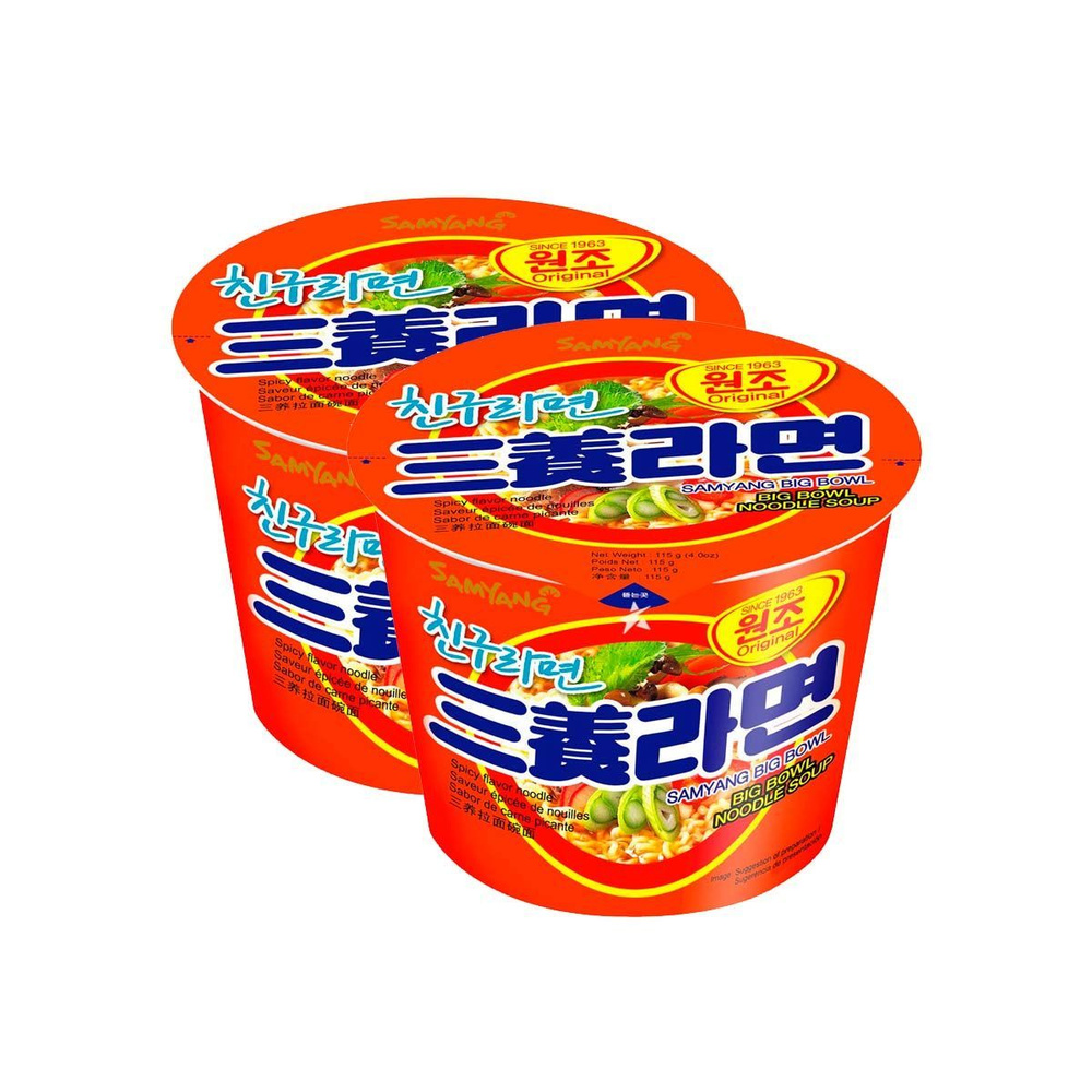 Острая корейская лапша быстрого приготовления Samyang Original Flavor ...