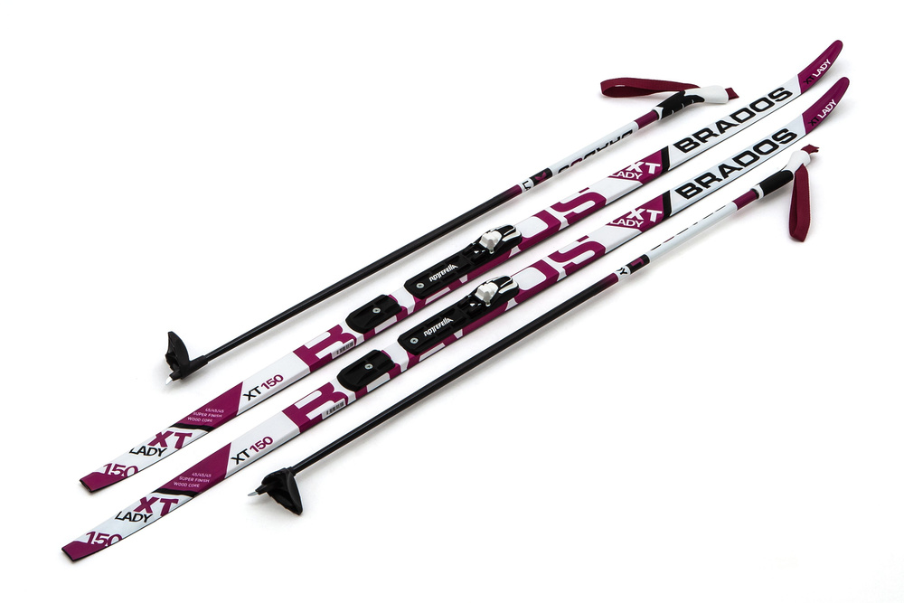 Лыжный комплект NNN с палками и креплением Rottefella - 150 см STEP XT Lady / с насечками  #1