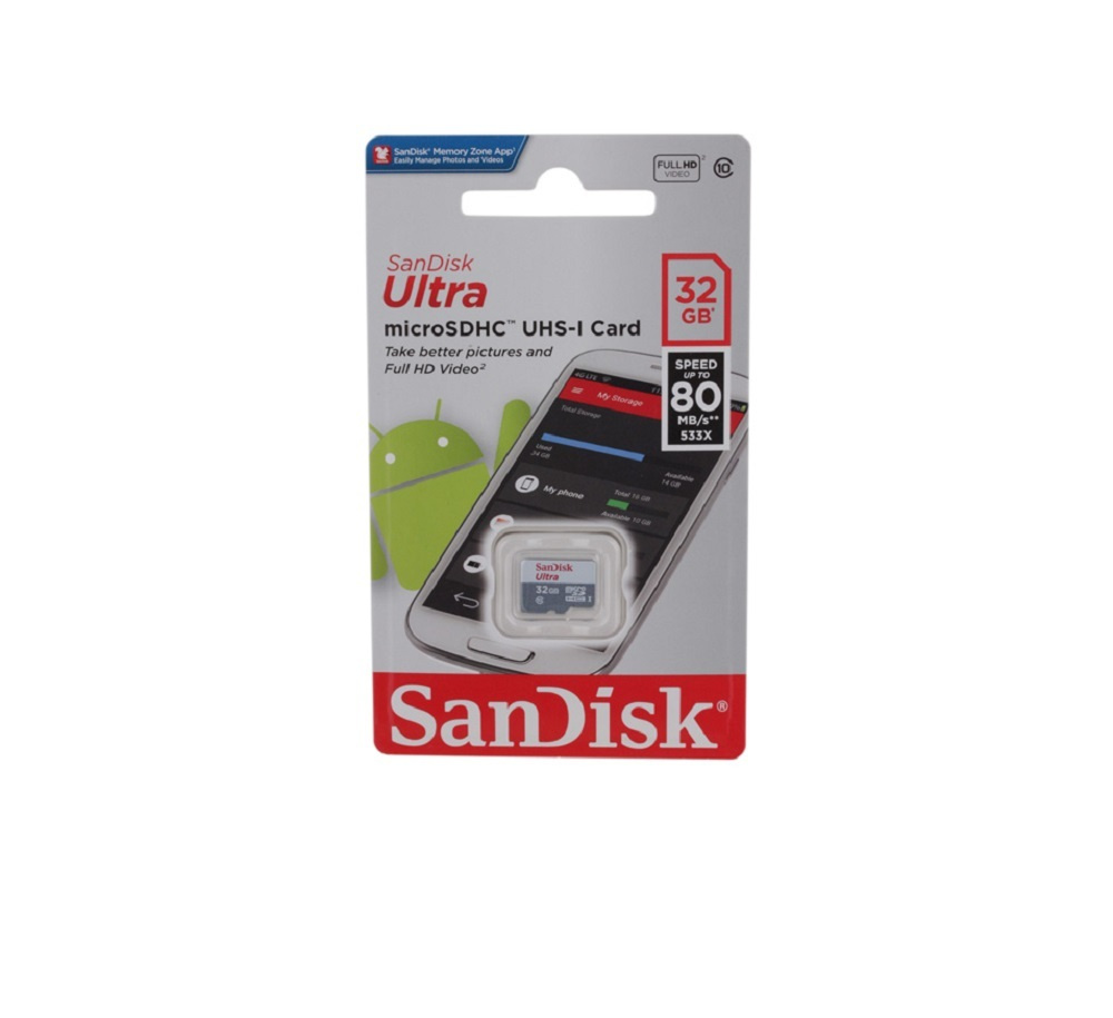 Карта памяти sandisk ultra 32 гб sdsqunr 032g gn3mn