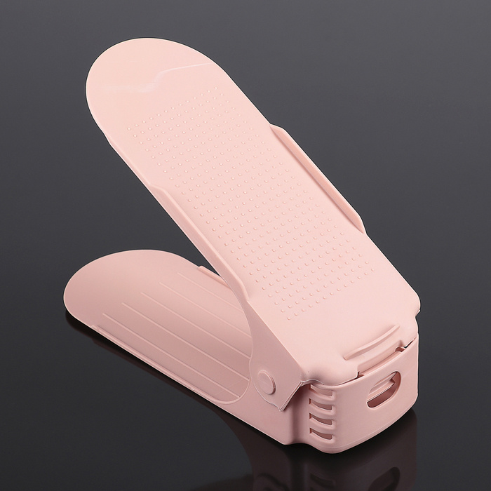  для хранения обуви регулируемая, 26x10x6 см цвет розовый .