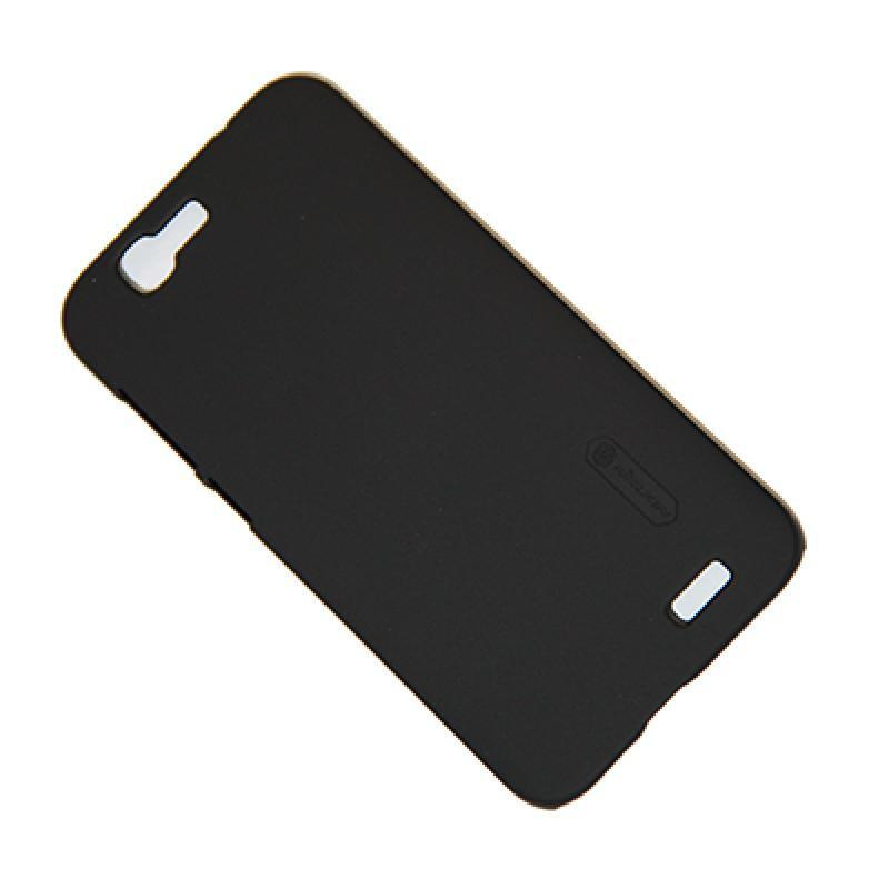 Чехол для Huawei Ascend G7 (G760-L01) задняя крышка пластик ребристый Nillkin <черный>  #1