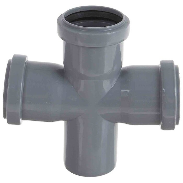 Крестовина одноплоскостная PP 50х50х50х90 градусов PIPE LITE — купить в ...