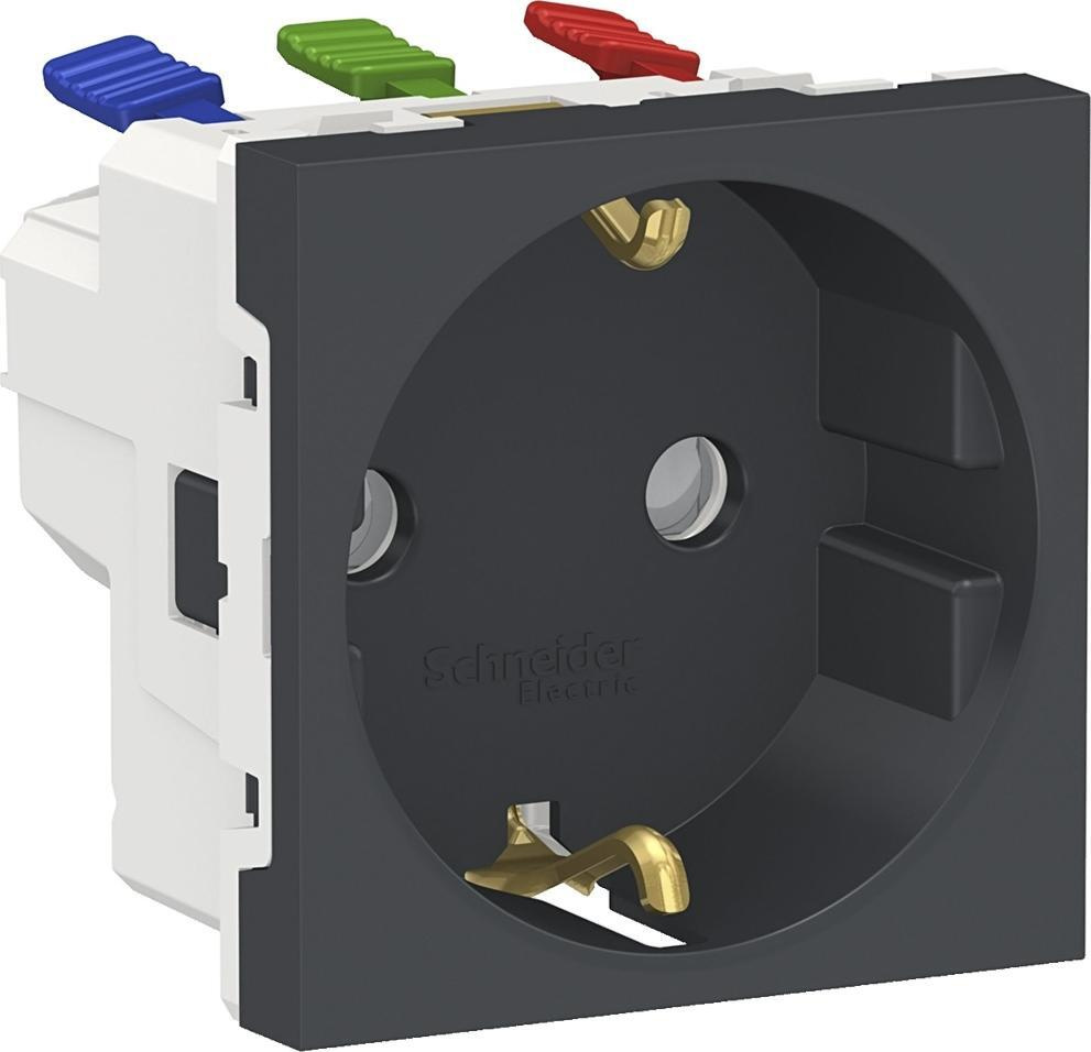 Механизм розетки Schneider Electric Unica New Modular с заземлением со ...