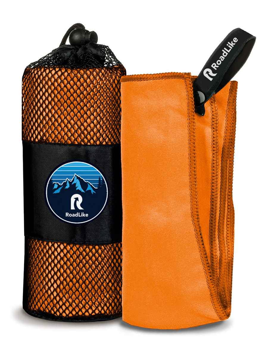 Полотенце спортивное охлаждающее RoadLike Camp 70*140 см оранжевый  #1