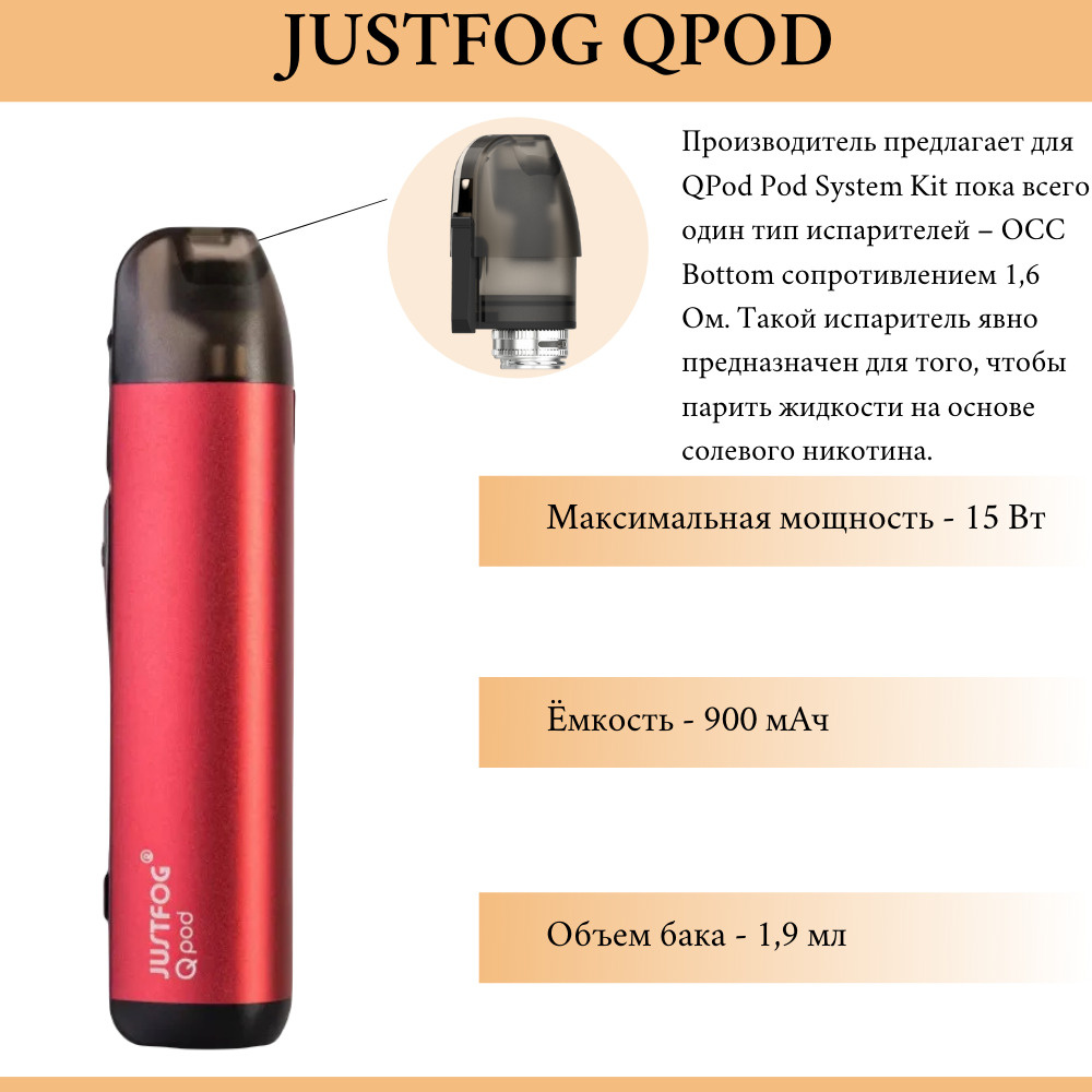Justfog qpod. Pod комплект Justfog QPOD (15w, 900mah, 1,9ml). Набор Justfog QPOD 900mah pod Kit. Электронная сигарета QPOD.