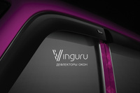 Дефлекторы окон Vinguru Renault Logan II  2014- седан накладные скотч  4 шт., материал литьевой поликарбонат. Спонсорские товары