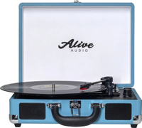 Проигрыватель виниловых дисков Alive Audio GLAM, голубой. Спонсорские товары